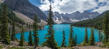 Panoramisch uitzicht Lake Moraine