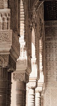 Pilaren gallerij in het Alhambra (Granada, Spanje) van Tim Loos