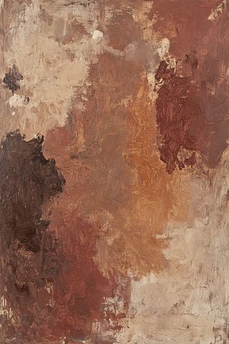 Abstract schilderij in warme tinten