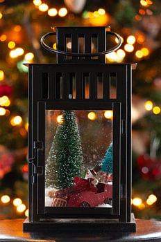 Winter snowman candlestick