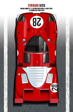 Ferrari 512S, Andretti + Merzario + Ickx van Theodor Decker