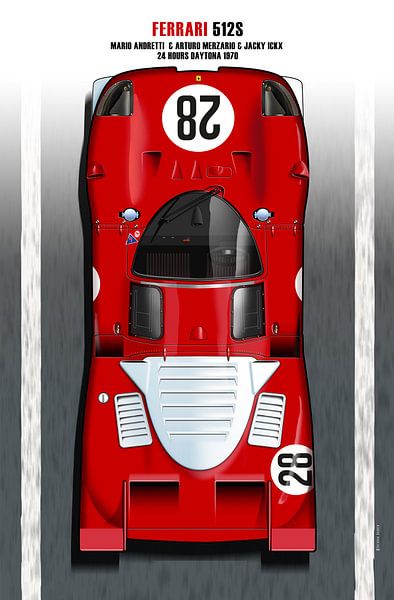 Ferrari 512S, Andretti  + Merzario + Ickx von Theodor Decker