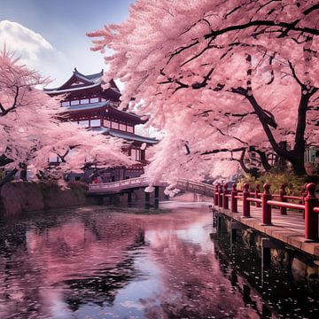 Sakura seizoen roze accenten van TheXclusive Art