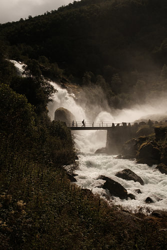 Waterfall at Briksdalsbreen, Norway