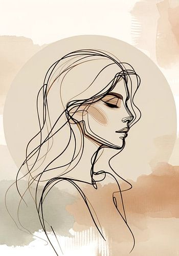 Stil vrouwelijk portret met eenvoud