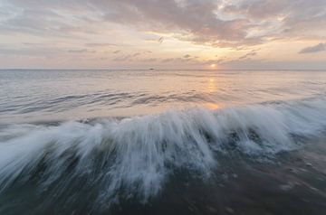 North Sea in soft evening light by Erik Busstra