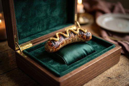 Präsentation von Gourmet-Wurstwaren