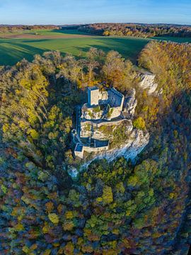 Luftbild Ruine Reußenstein Neidlingen Herbstbild Panorama von Christoph Hermann