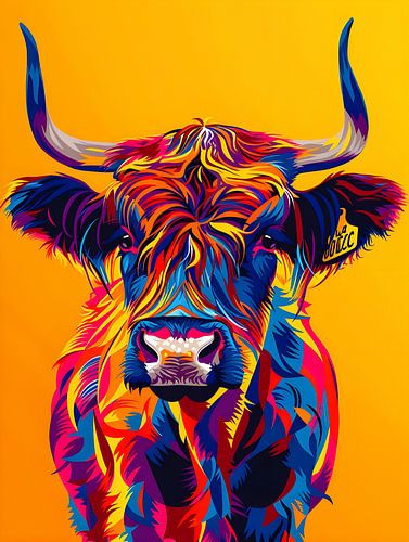 Highlander écossais coloré