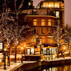 Leiden Vismarkt Winter 2019 van Frans Nijssen