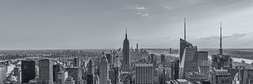 New York Skyline - View on Empire State Building (2) van Tux Photography