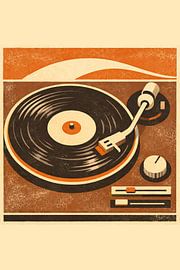 Vintage Turntable Vinyl Record by irgian firmansyah