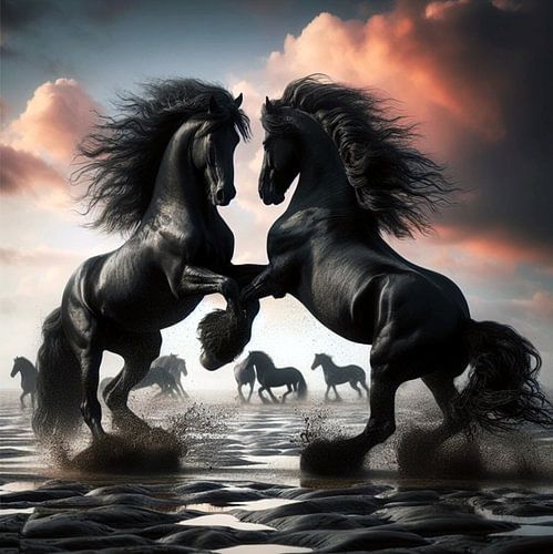 Het Friese paard langs de wadden kust 2