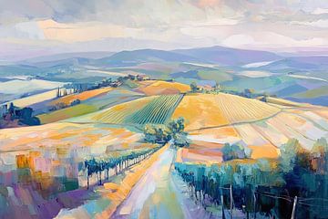 Vineyard Vibes van Abstract Schilderij