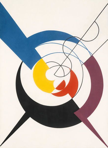 Construction Dynamique, Pénétration De Spirales Et Diagonales, Sophie Taeuber-Arp par Des maîtres magistraux