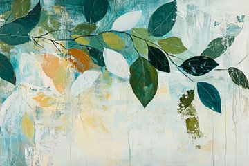 Bladkunst in zachte kleuren van Poster Art Shop