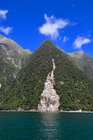 Reflections from the mountain in Milford Sound