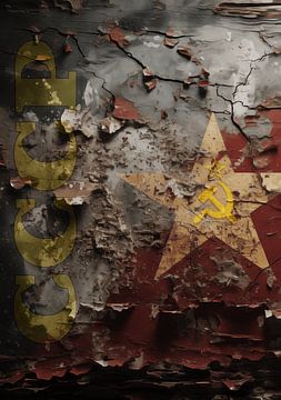 Vintage Sovjet CCCP reclameposter 70s retro grunge stijl illustratie van Animaflora PicsStock