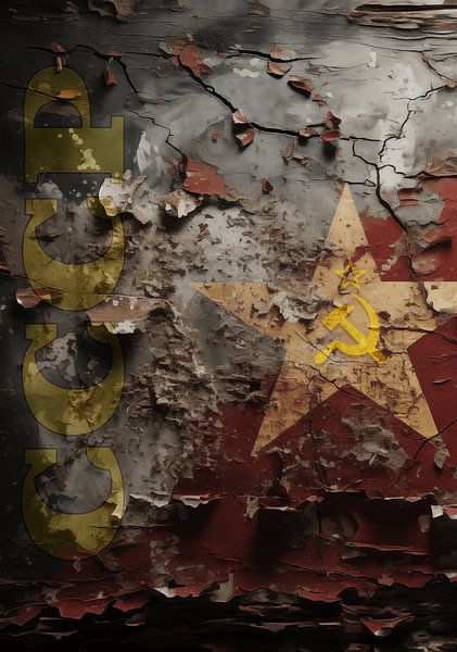 Vintage Sowjet CCCP Werbung Poster 70er Retro Grunge -Stil Illustration von Animaflora PicsStock