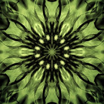 Lichtgevende groene mandala