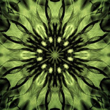 Lichtgevende groene mandala