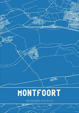 Blaupause | Karte | Montfoort (Utrecht) von Rezona
