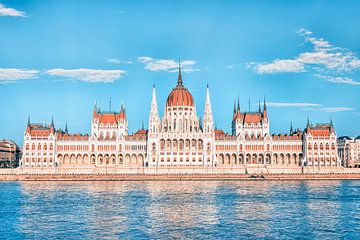 Facade of the Hungarian Parliament by Manjik Pictures