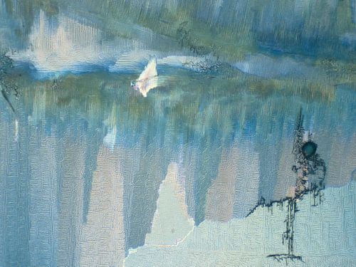 Un lac avec des pêcheurs