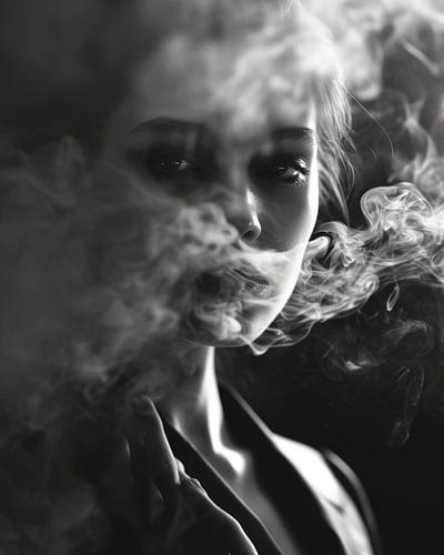 Stijlvol boudoir portret in zwart-wit