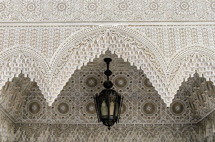 Architecture arabic ornaments of a ceiling with lamp by Dieter Walther