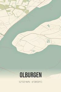 Alte Landkarte von Olburgen (Gelderland) von Rezona