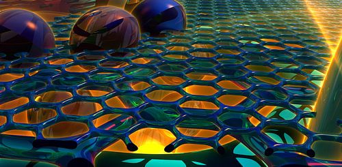 digitale abstracte kunst in 3d