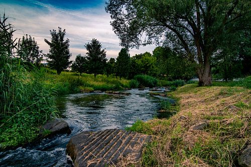 foto van rivier met stenen in natuurgebied