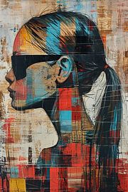 Modernes Kunstportrait | Abstraktes Stadtprofil