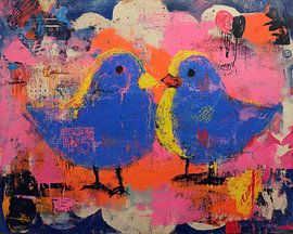 Gemeinsam in bunter Harmonie von ARTEO Gemälde