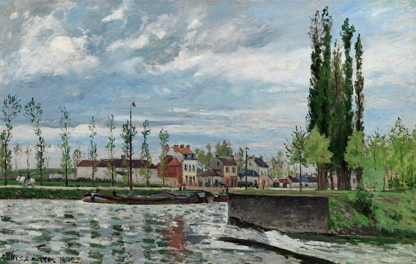 Camille Pissarro,The lock of Pontoise, 1872 by finemasterpiece