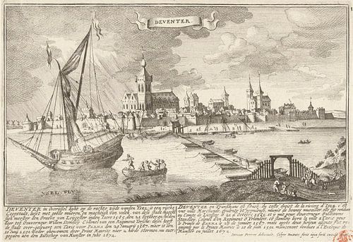 Gezicht op Deventer, Gaspar Bouttats, naar Jan Peeters, 1679