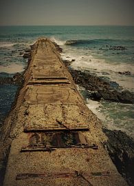 an old breakwater by Werner Lehmann