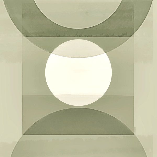 Abstrakte Pastell Formen Monochrom von FRESH Fine Art