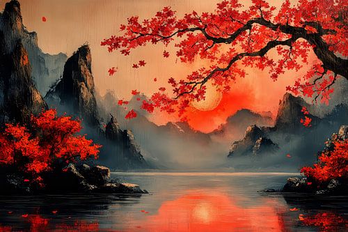 japanse schilderkunst landschap