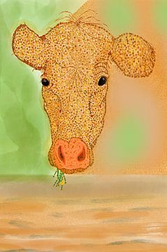 Pointillisme kunstwerk KOE van Studio Spanjersberg