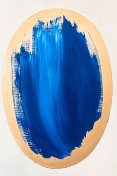 Blue oval - Abstract colour composition by Poster Art Shop
