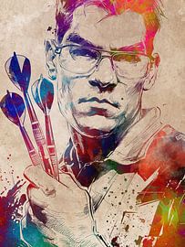 Joueur de fléchettes art sportif #fléchettes sur JBJart Justyna Jaszke