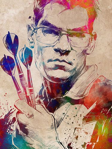 Dart player sport art #dart by JBJart Justyna Jaszke