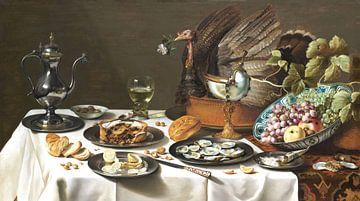 Pieter Claesz.  Still Life with Turkey Pie