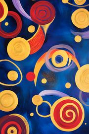 Abstract circles in bright colours by Poster Art Shop