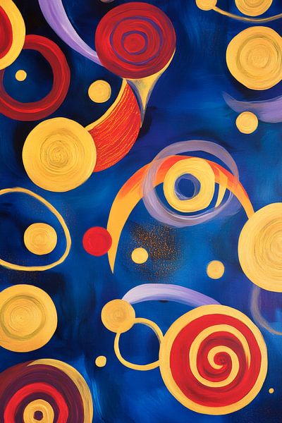 Abstract circles in bright colours by Poster Art Shop