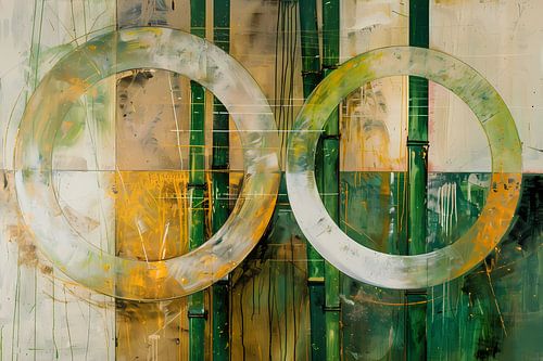 Dynamisch Abstract Spel van Cirkels en Lijnen