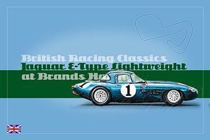 Jaguar E-Type bij Brands Hatch