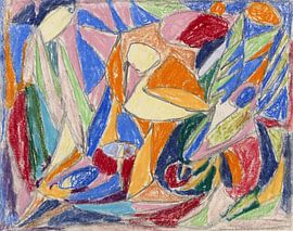 Abstracte kunst zonder titel, ADOLF HÖLZEL, Ca. 1930 van Atelier Liesjes